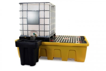 Dobbelt oppsmalingskar for 2 IBC (stablingsbar)