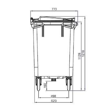 660 liter avfallsbeholder