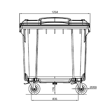 Avfallsbeholder 1000 L