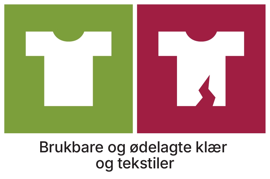 Sorteringsmerke Brukbare og ødelagte klær og tekstiler - ECO-NOR AS