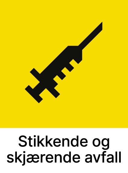 Sorteringsmerke Stikkende og skjærende avfall - ECO-NOR AS