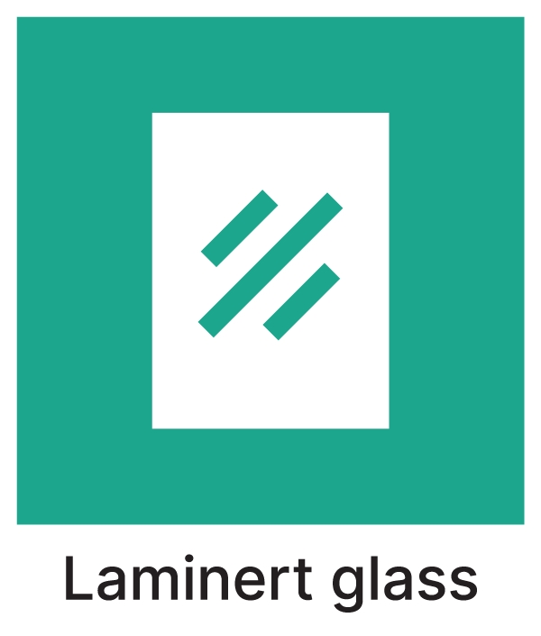 Sorteringsmerke Laminert glass - ECO-NOR